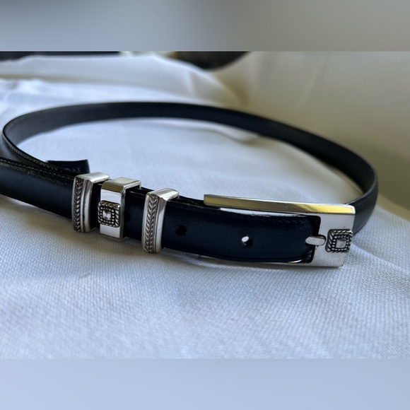 Brighton Black and Silver Belt ML 32 - Picture 5 of 13